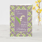 Lilies May Birthday Card, Mauve: Großmutter Karte (Gelbe Blume)