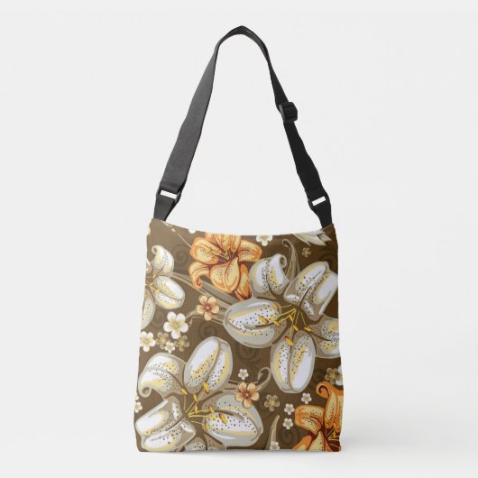 Lilies Multiprint Cross Body Bag, Medium Tragetaschen Mit Langen Trägern (Vorderseite)