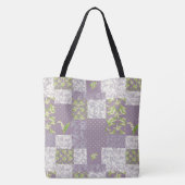 Lilies-of-the-Valley Imitats Patchwork in Mauve Tasche (Rückseite)