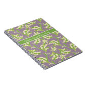 Lilies of the Valley Pattern on Mauve Notizblock (Rechte Seite)