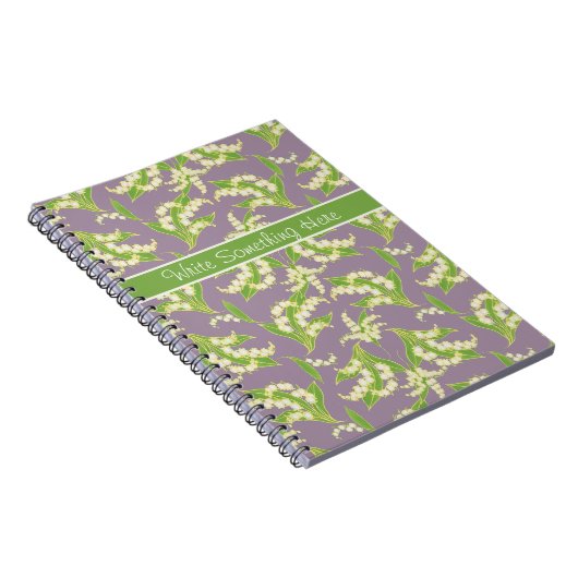 Lilies of the Valley Pattern on Mauve Notizblock (Rechte Seite)