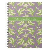 Lilies of the Valley Pattern on Mauve Notizblock (Vorderseite)