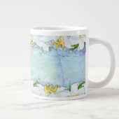 Lilies on Watercolor Background 20 oz Jumbo Tasse (Rechts)
