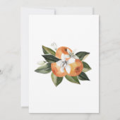 Lilies & Orange Blumentaufen Einladung (Rückseite)