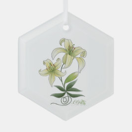 Lilies Ornament Aus Glas
