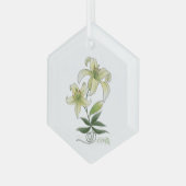 Lilies Ornament Aus Glas (Vorderseite Links)