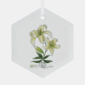 Lilies Ornament Aus Glas (Rückseite)