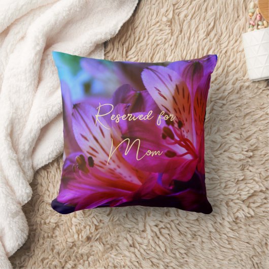 Lilies Personalizable Message Throw Pillow Kissen (Decke)