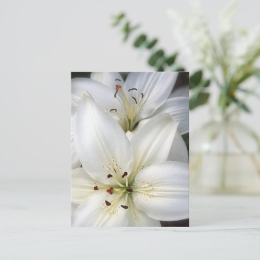 Lilies Postkarte (Stehend Vorderseite)