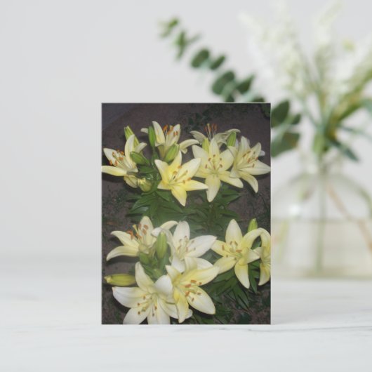 Lilies Postkarte (Stehend Vorderseite)