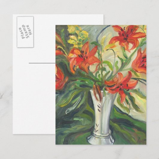 Lilies Postkarte (Vorne/Hinten)