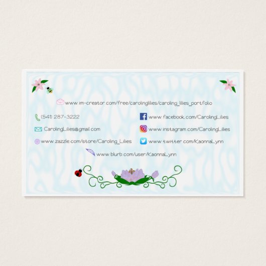 Lilies Redesign Card Caroling (Rückseite)