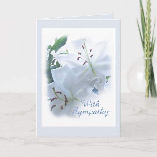 Lilies Sympathy card Karte (Vorderseite)