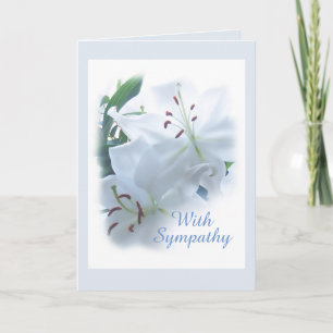 Lilies Sympathy card Karte