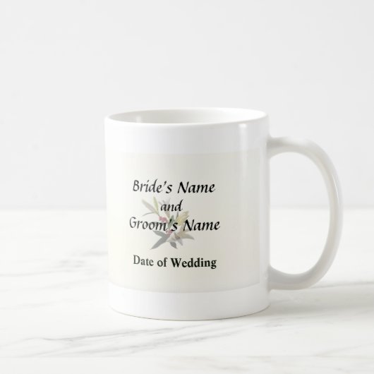 Lilies und Berries Hochzeitmaterial Kaffeetasse (Rechts)