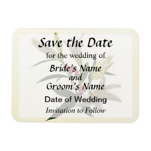 Lilies und Berries Save the Date Magnet