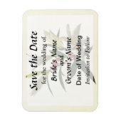 Lilies und Berries Save the Date Magnet (Vertikal)