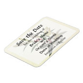 Lilies und Berries Save the Date Magnet (Linke Seite)