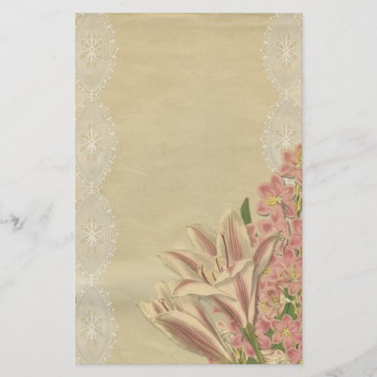 Lilies und Lace Briefpapier (Vorderseite)