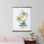 Lilies Wandteppich Mit Holzrahmen (Schlafzimmer)