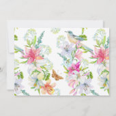 Lilies Watercolor Wedding Dankeskarte (Rückseite)