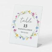 Lilies Wedding Tischnummer Sockelschild (Vorderseite)