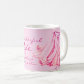 Lilies Wonderful Ehefrau 30th Anniversary Rosa Blu Kaffeetasse (VorderseiteRechts)