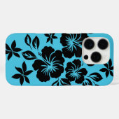 Lilikoi Hibiskus Hawaiian Floral Turquoise Case-Mate iPhone Hülle (Rückseite (Horizontal))