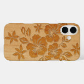 Lilikoi Hibiskus Hawaiian Imitats Holzapfel Case-Mate iPhone Hülle (Rückseite (Horizontal))