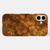 Lilikoi Hibiskus Hawaiian Imitats Wood Burl Case-Mate iPhone Hülle (Rückseite (Horizontal))