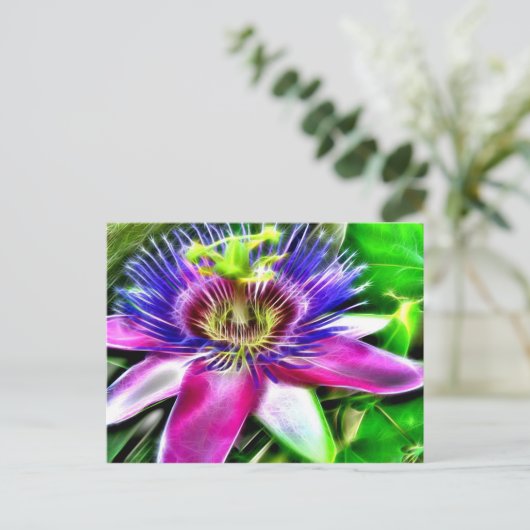 Lilikoi oder Passion-Blume Postkarte (Stehend Vorderseite)