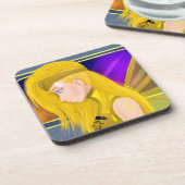 Lilin OC - Cyborg angel - Starset inspiriert art Getränkeuntersetzer (Linke Seite)