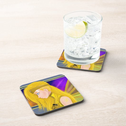 Lilin OC - Cyborg angel - Starset inspiriert art Getränkeuntersetzer (Rechte Seite)