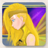 Lilin OC - Cyborg angel - Starset inspiriert art Getränkeuntersetzer (Vorderseite)