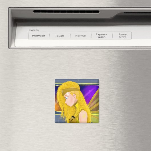 Lilin OC - Cyborg angel - Starset inspiriert art Magnet (In Situ (Geschirrspüler))