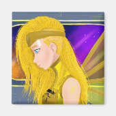 Lilin OC - Cyborg angel - Starset inspiriert art Magnet (Vorne)