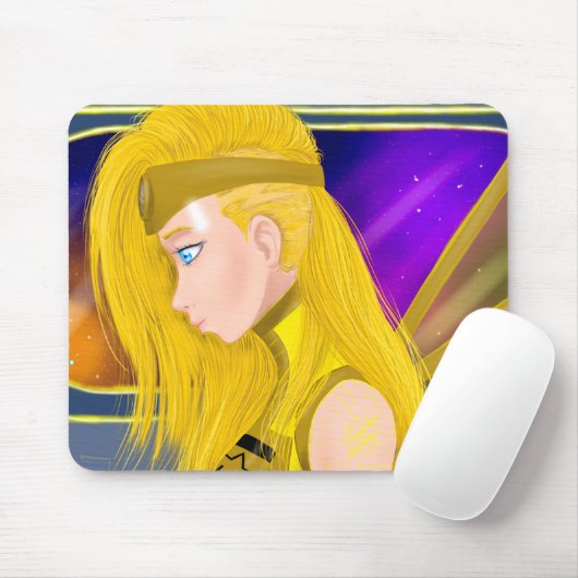 Lilin OC - Cyborg angel - Starset inspiriert art Mousepad (Mit Mouse)