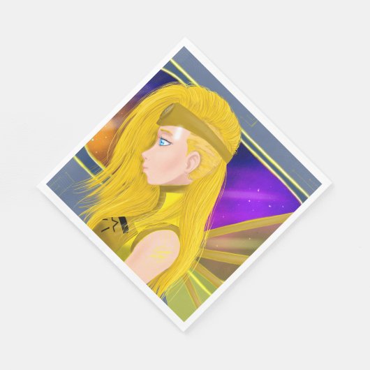Lilin OC - Cyborg angel - Starset inspiriert art Serviette (Ecke)