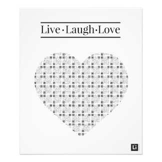 Lil'Inspirations #5 - Live, Laugh, Love Fotodruck