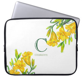 Lilis floral Art Monogram Laptopschutzhülle