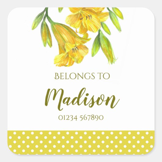 Lilis Park/Garten: Quadratischer Aufkleber (Vorderseite)