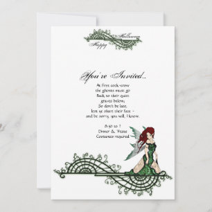 Lilith Fairy Gothic Halloween-Party Einladung