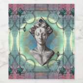 Lilith Fantasy Goddess heilige Geometrie schöne Kü Weinetikett (Einzelnes Label)