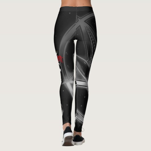 lilith HexePentagram baphomet Leggings Schwarzes (Rückseite)