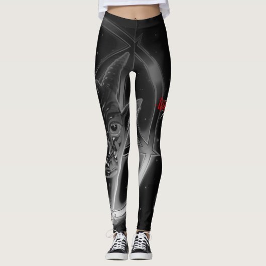 lilith HexePentagram baphomet Leggings Schwarzes (Vorderseite)