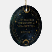 Lilith kannte nicht Gottes Rebellion Inspirational Keramik Ornament (Rechts)