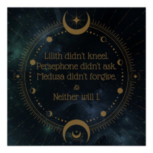Lilith kniete nicht Göttliche Rebellion Inspiriere Poster