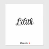 Lilith Name - Handgeschriebene Kalligrafie Aufkleber (Blatt)