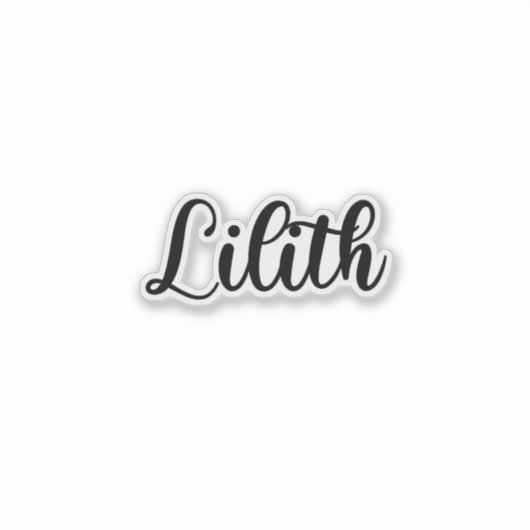 Lilith Name - Handgeschriebene Kalligrafie Aufkleber (Vorderseite)