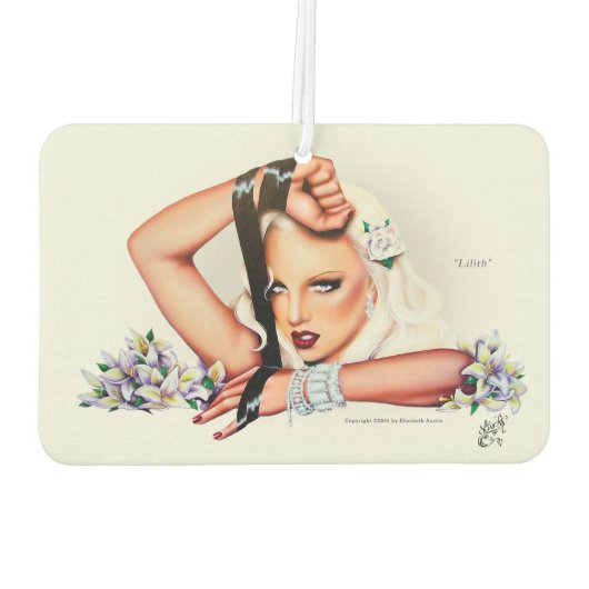 Lilith Pin-Up Air Freshener von Elizabeth Austin Autolufterfrischer (Rückseite)